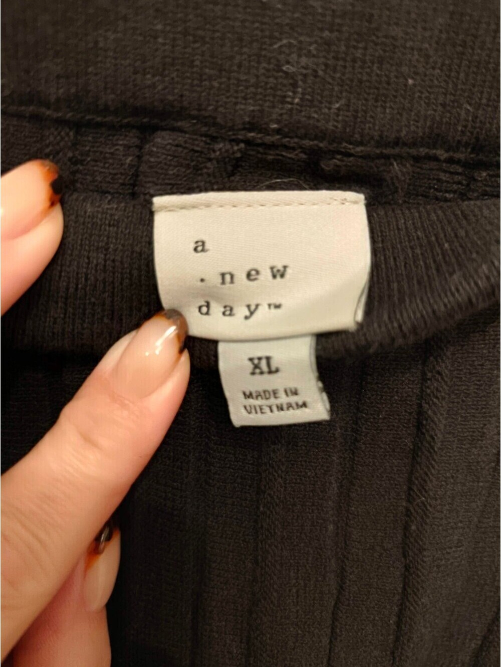 A. New. Day | Black Ribbed Knit Midi Skirt | Women's Skirt | XL - Picture 5 of 5